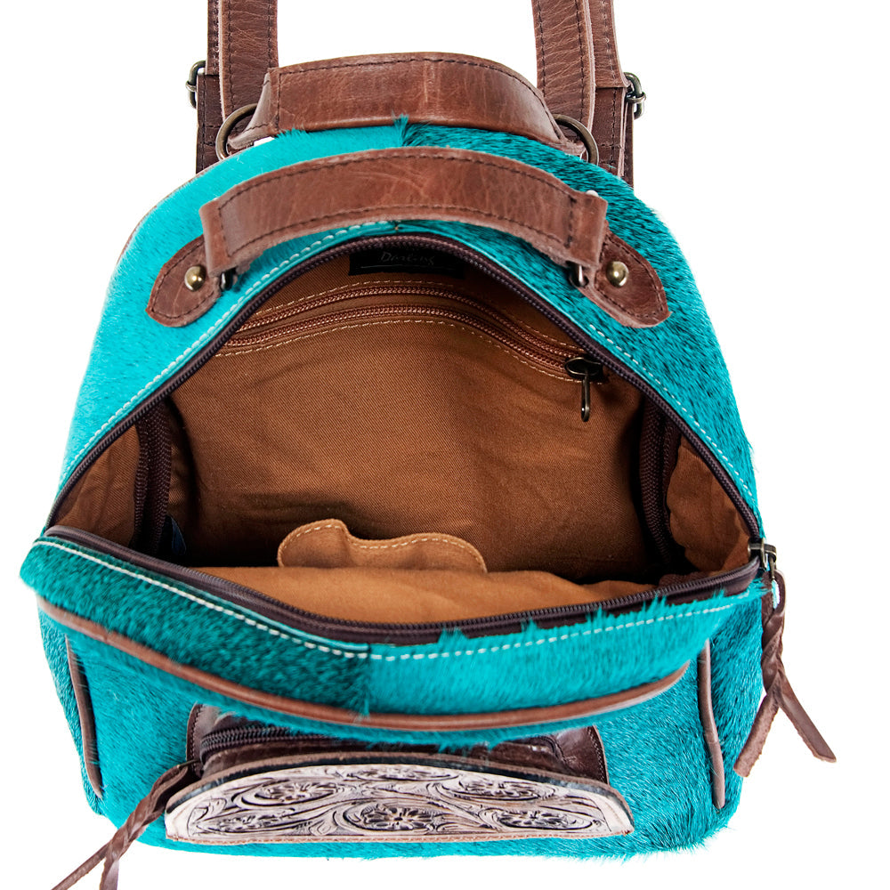 American Darling Hand Tooled Hair On Genuine Leather Women Bag Western Handbag Purse