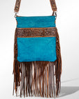 American Darling Messenger Hand Tooled Hair On Genuine Leather Western Women Bag Handbag Purse | Cute