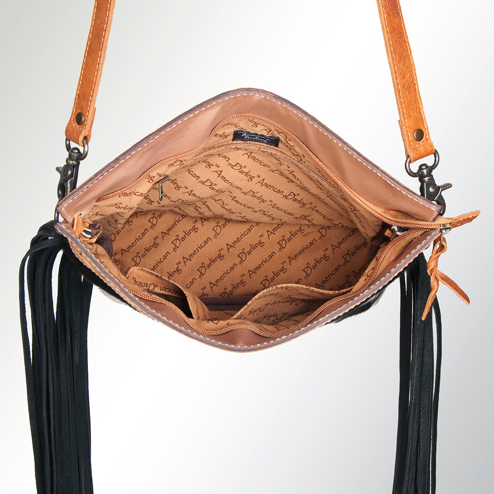 Hand Tooled Saddle Blanket Leather Western Clutch For Women