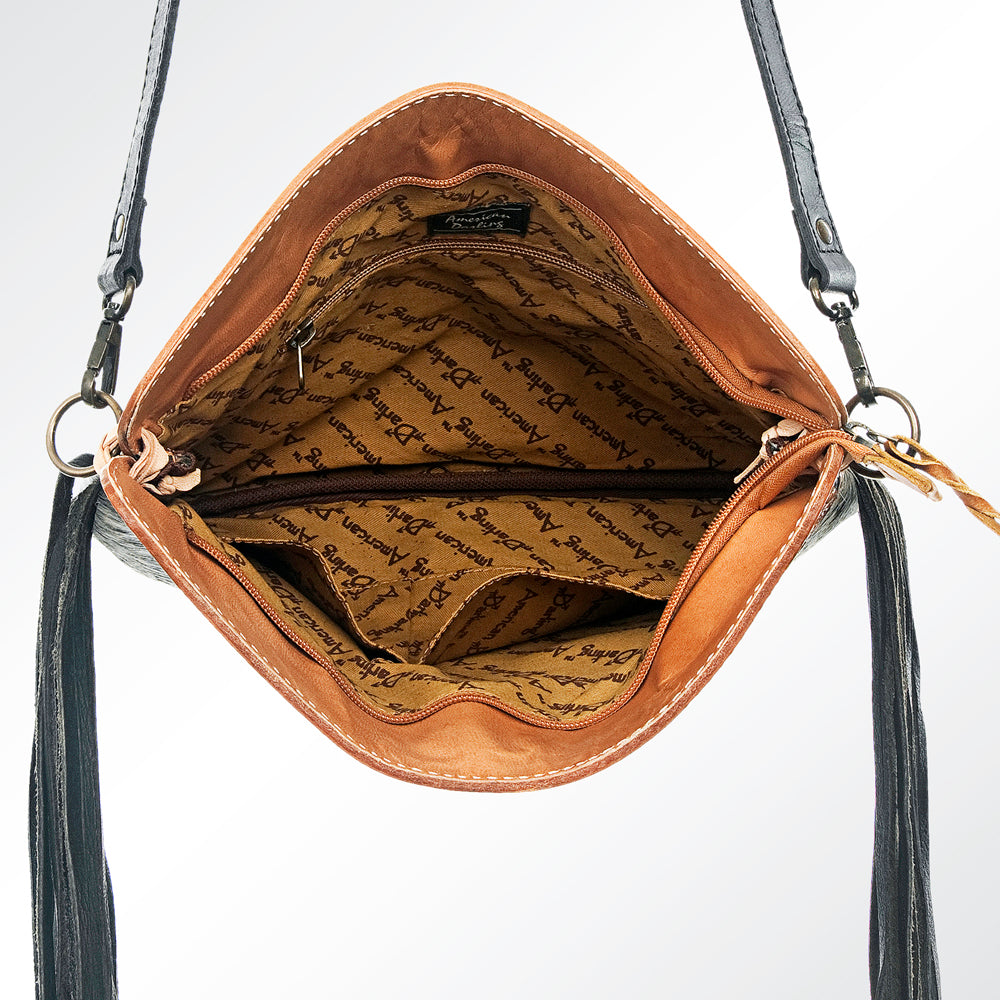 Hand Tooled Saddle Blanket Leather Western Clutch For Women