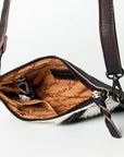 American Darling ADBGZ162 Small Crossbody Hair-On Genuine Leather Women Bag Western Handbag Purse