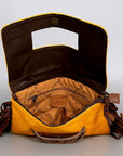 American Darling ADBG501A Clutch Hand Tooled Hair On Genuine Leather women bag western handbag purse