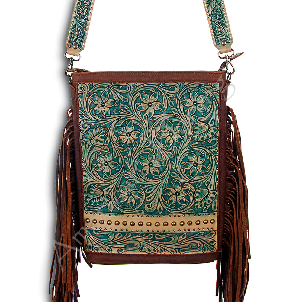 American Darling Large Cross Body Hand Tooled Genuine Leather Western Women Bag Handbag Purse | Crossbody Bag for Women | Cute Crossbody Bag | Crossbody Purse