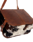 American Darling ADBG508BRW Small Crossbody Hair-On Genuine Leather Women Bag Western Handbag Purse