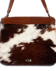 American Darling ADBG508BRW Small Crossbody Hair-On Genuine Leather Women Bag Western Handbag Purse