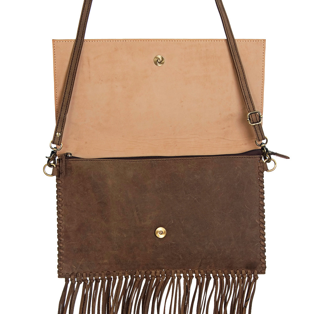 American Darling ADBGD116 Envelope Hand Tooled Genuine Leather Women Bag Western Handbag Purse