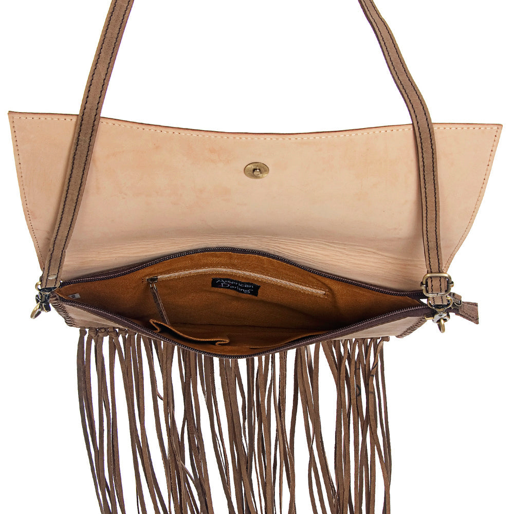 American Darling ADBGD116 Envelope Hand Tooled Genuine Leather Women Bag Western Handbag Purse