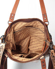 American Darling ADBGZ166 Crossbody Hand Tooled Hair-On Genuine Leather Women Bag Western Handbag Purse