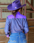 DENIM & PURPLE PERFORMANCE RODEO SHIRT