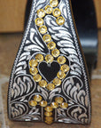 HILASON Horse Western Saddle Engraved Metal Roper Stirrups | Roper Stirrups | Horse Riding Stirrups | Metal Saddle Stirrups | Trail Riding Stirrups