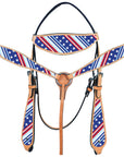 Western Horse Headstall Breast Collar Set American Leather Hilason