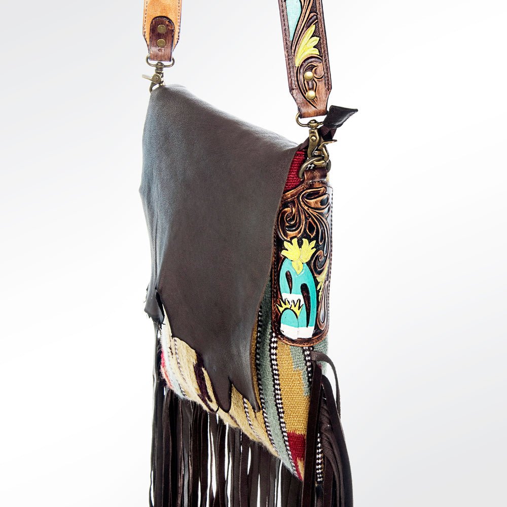 American Darling Messenger Saddle Blanket Genuine Leather Women Bag Western Handbag Purse