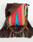 American Darling Tote Hand Tooled Hair On Genuine Leather Women Bag Western Handbag Purse