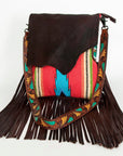 American Darling Tote Hand Tooled Hair On Genuine Leather Women Bag Western Handbag Purse