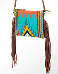 American Darling Saddle Blanket Genuine Leather Women Bag Western Handbag Purse