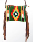 American Darling Saddle Blanket Genuine Leather Women Bag Western Handbag Purse