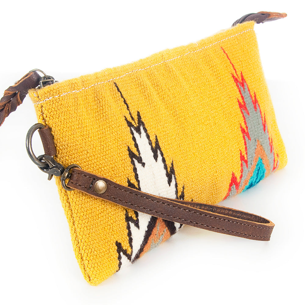 American Darling ADBG344A Wristlet Saddle Blanket Genuine Leather Women Bag Western Handbag Purse