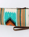 American Darling ADBG344E Wristlet Saddle Blanket Genuine Leather Women Bag Western Handbag Purse