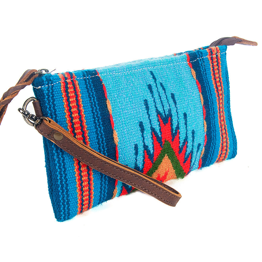 American Darling ADBG344F Wristlet Saddle Blanket Genuine Leather Women Bag Western Handbag Purse