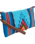 American Darling ADBG344F Wristlet Saddle Blanket Genuine Leather Women Bag Western Handbag Purse
