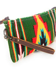American Darling ADBG344G Wristlet Saddle Blanket Genuine Leather Women Bag Western Handbag Purse