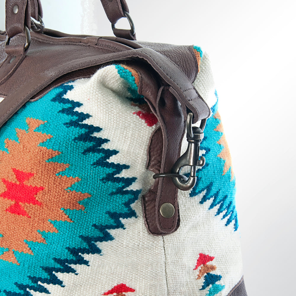 American Darling Duffel Saddle Blanket Genuine Leather Women Bag Western Handbag Purse