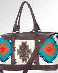 American Darling Duffel Saddle Blanket Genuine Leather Women Bag Western Handbag Purse