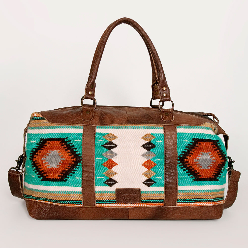 American Darling Duffel Saddle Blanket Genuine Leather Women Bag Western Handbag Purse