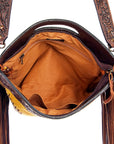 American Darling ADBG496A Clutch Hand Tooled Saddle Blanket Genuine Leather Women Bag Western Handbag Purse