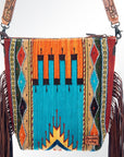 American Darling Signature Crossbody Hand Tooled Saddle Blanket Genuine Leather Women Bag Western Handbag Purse