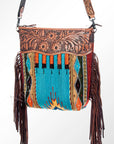 American Darling Signature Crossbody Hand Tooled Saddle Blanket Genuine Leather Women Bag Western Handbag Purse
