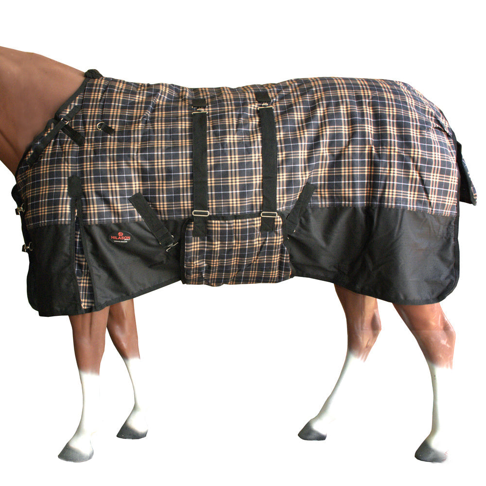 HILASON 1200D Winter Waterproof Poly Horse Printed Turnout Blanket Belly Wrap | Turnout Blankets for Horses