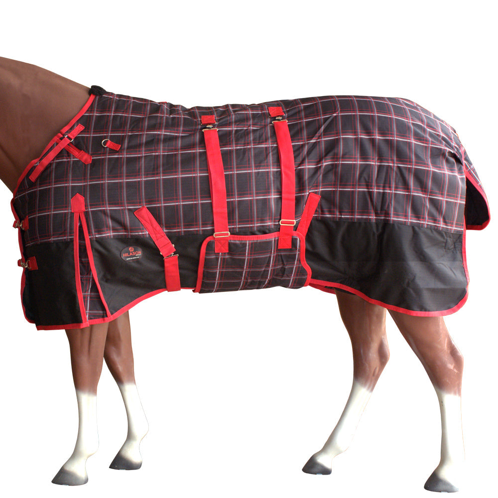 HILASON 1200D Winter Waterproof Poly Horse Printed Turnout Blanket Belly Wrap | Turnout Blankets for Horses