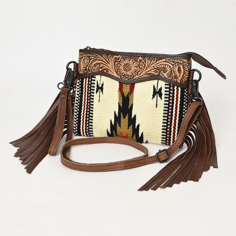 American Darling Hand Tooled Hair On Genuine Leather Women Bag Western Handbag Purse