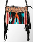 American Darling Cross Body Hand Tooled Saddle Blanket Genuine Leather Women Bag Western Handbag Purse