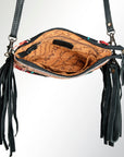 American Darling Cross Body Hand Tooled Saddle Blanket Genuine Leather Women Bag Western Handbag Purse