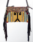 American Darling Cross Body Hand Tooled Saddle Blanket Genuine Leather Women Bag Western Handbag Purse