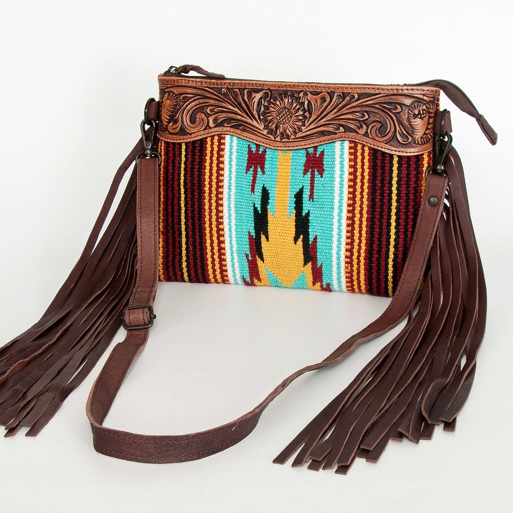 American Darling Cross Body Hand Tooled Saddle Blanket Genuine Leather Women Bag Western Handbag Purse