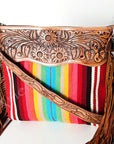 ADBGZ173R American Darling Hand Tooled Saddle Blanket Genuine Leather Women Bag Western Handbag Purse