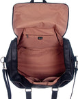 American Darling ADBG474BRWBK Duffel Hair On Genuine Leather Women Bag Western Handbag Purse