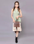 American Darling Hand Tooled Hair On Genuine Leather Women Bag Western Handbag Purse