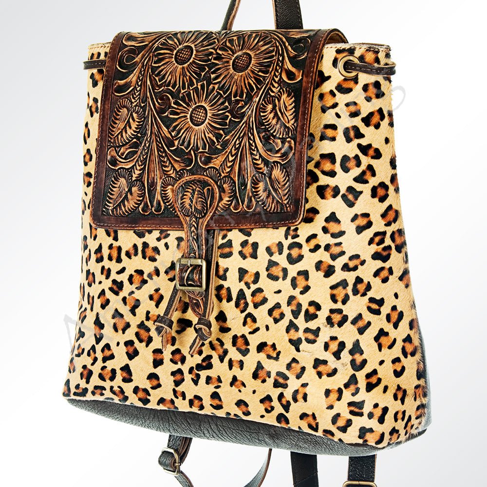 American Darling Hand Tooled Hair On Genuine Leather Women Bag Western Handbag Purse