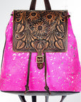 American Darling Hand Tooled Hair On Genuine Leather Women Bag Western Handbag Purse