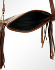 American Darling Small Crossbody Hand Tooled Hair On Genuine Leather Women Bag Western Handbag Purse