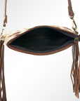 American Darling Small Crossbody Hand Tooled Hair On Genuine Leather Women Bag Western Handbag Purse