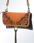 American Darling ADBGI113 Small Crossbody Hand Tooled Genuine Leather Women Bag Western Handbag Purse