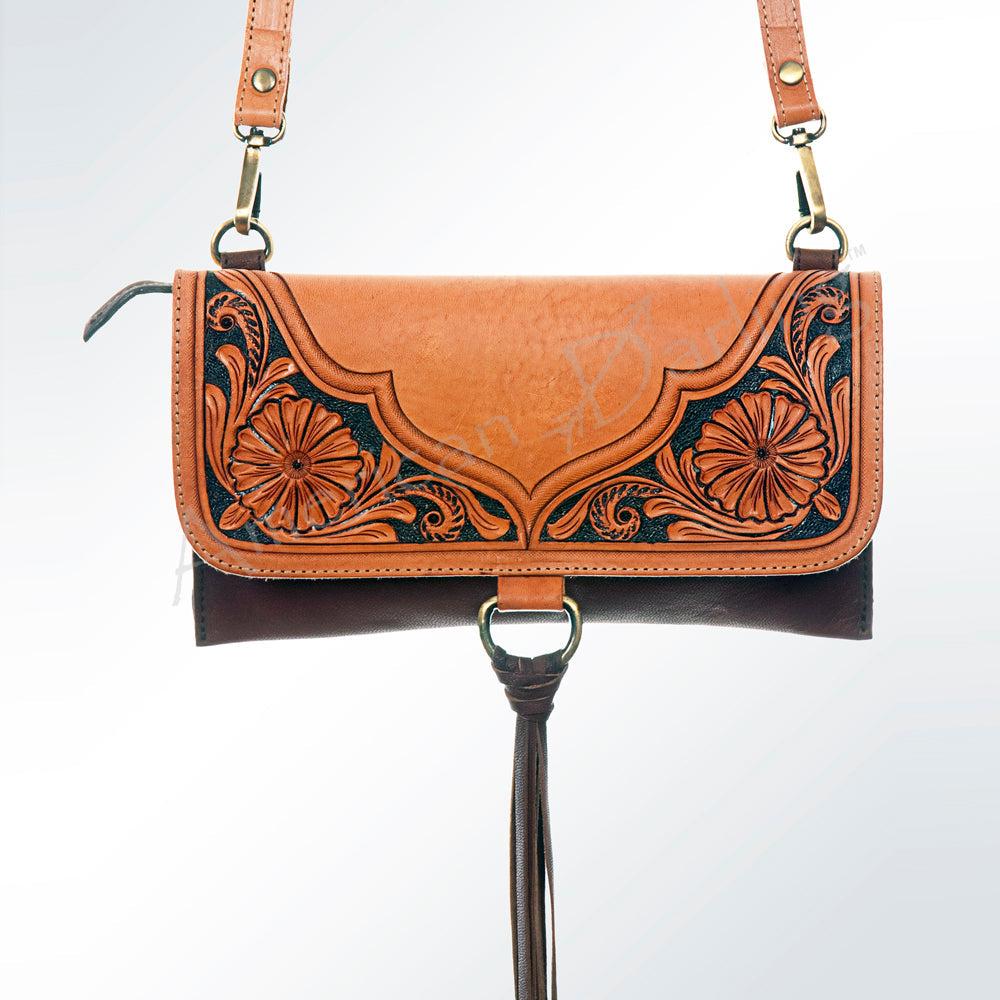 American Darling ADBGI113 Small Crossbody Hand Tooled Genuine Leather Women Bag Western Handbag Purse