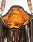 American Darling ADBGZ187PK Hobo Hair On Genuine Leather Women Bag Western Handbag Purse
