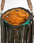 American Darling ADBGZ187TRQ Hobo Hair On Genuine Leather Women Bag Western Handbag Purse