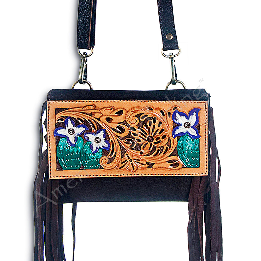 American Darling ADBGZ189 Wallet Hand Tooled Genuine Leather Women Bag Western Handbag Purse
